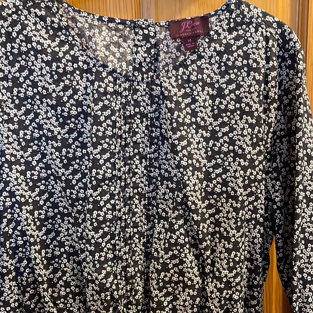 J Crew Liberty Art fabric peplum blouse